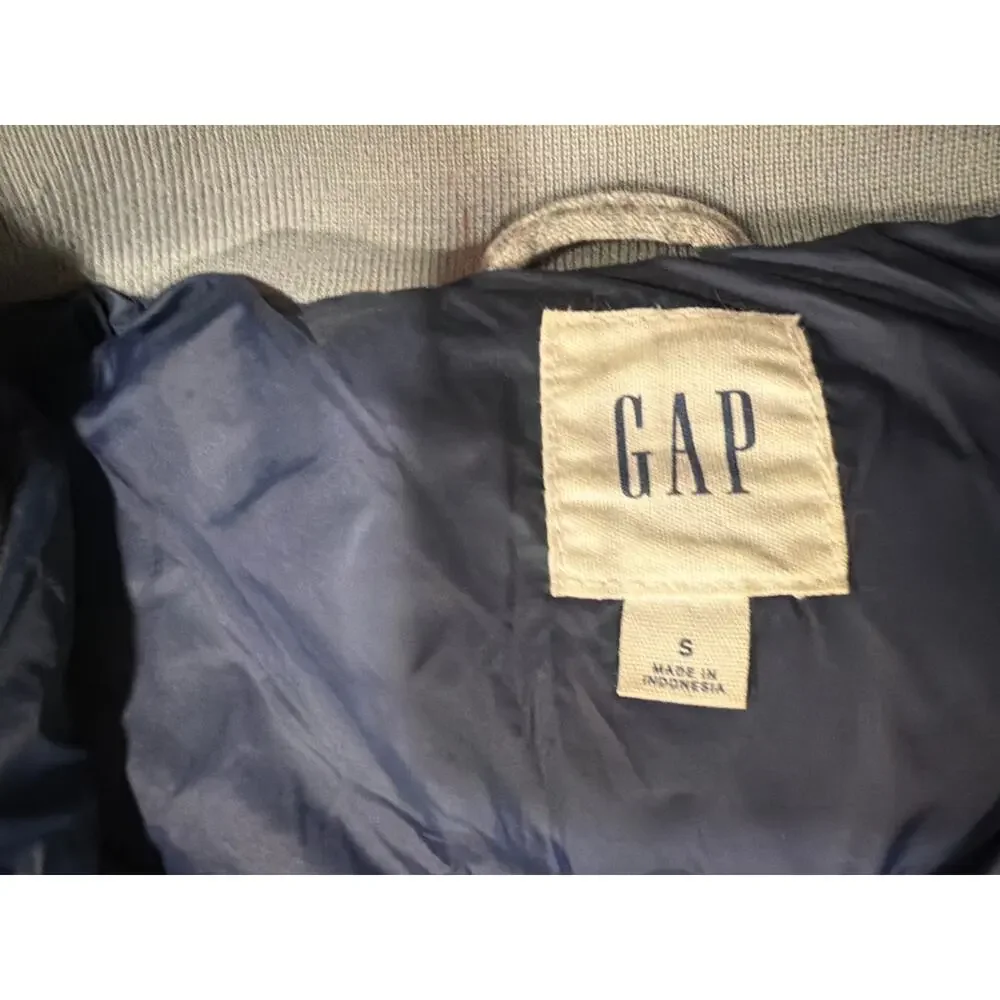 Gap Women's Gray Puffer Size Small Wool Blend EUC